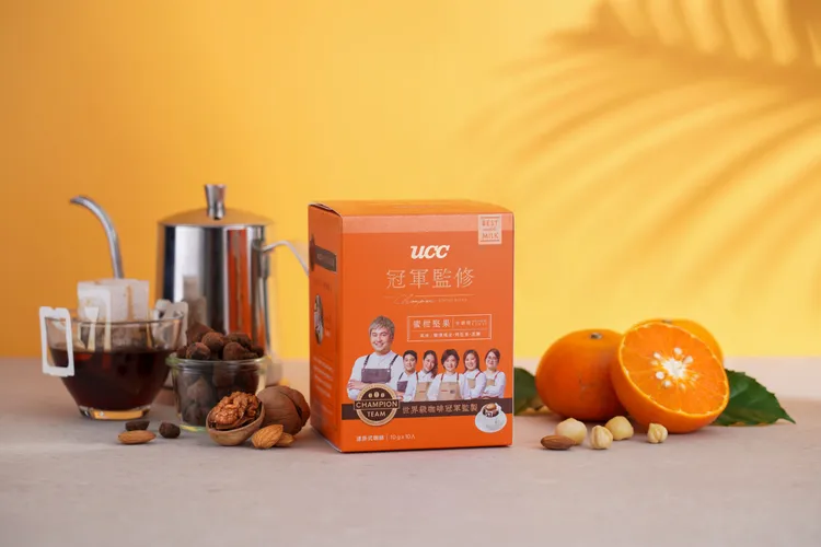 「蜜柑堅果」濾掛式咖啡是糖漬橘皮、烤堅果、黑糖風味。業者提供