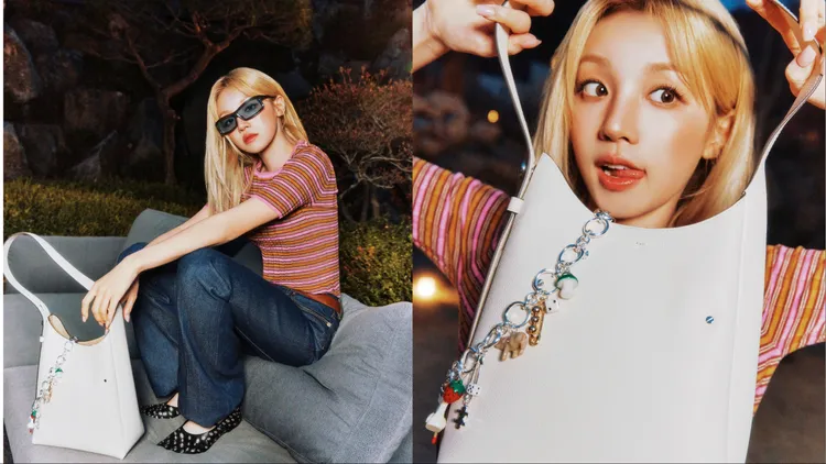 宋雨琦以休閒造型搭配ROMY Hobo小號肩背包。品牌提供