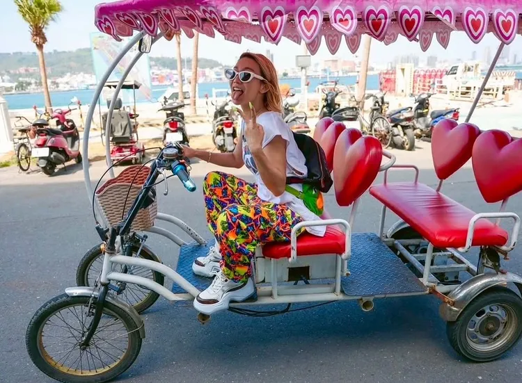 倖田來未在台灣玩得開心。翻攝倖田來未IG