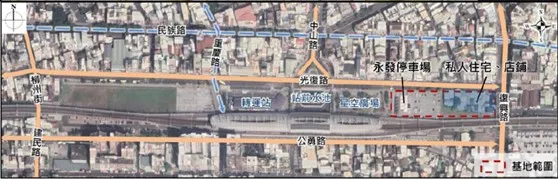 區域環境圖。台鐵招商資料