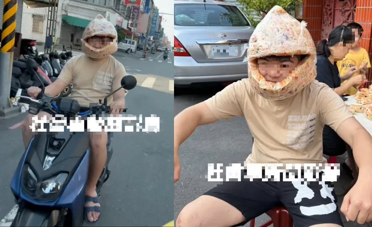 警方表示未戴規定的安全帽上路，依道路交通管理處罰條例可開罰500元。取自社會事新聞影音