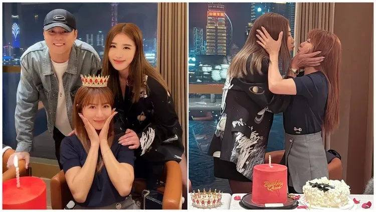 小禎安排的生日驚喜，佩甄幾度含淚哽咽，許下的生日願望就是「小禎一定要幸福」。翻攝佩甄臉書