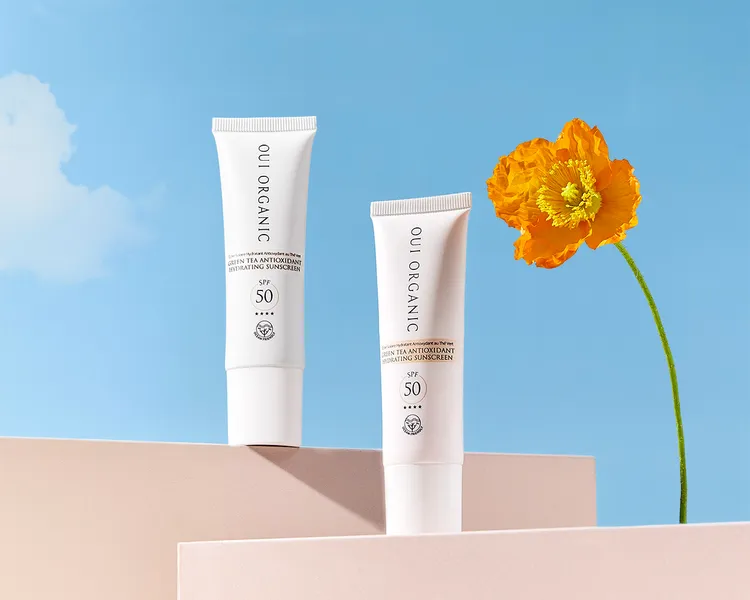 唯有機山茶雪絨花保濕修護防曬乳(SPF50)，各30ml／950元。品牌提供