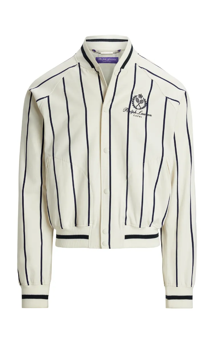 Ralph Lauren Purple Label Langdon條紋喀什米爾羊毛混紡外套，7萬8800元。品牌提供