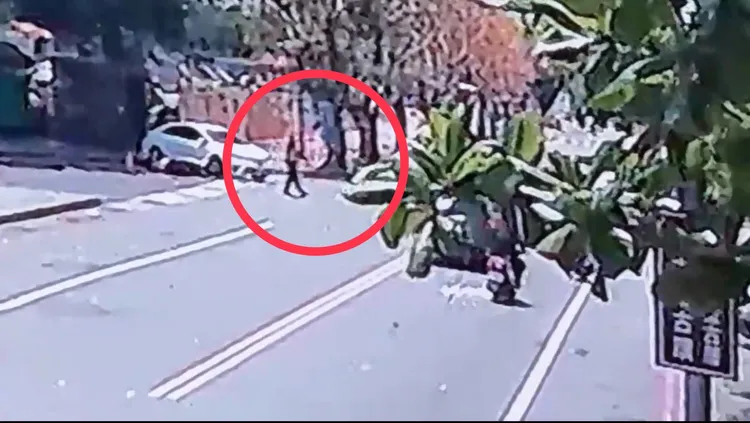 尤姓員警立即起身，還想追捕脫逃的男子。翻攝照片