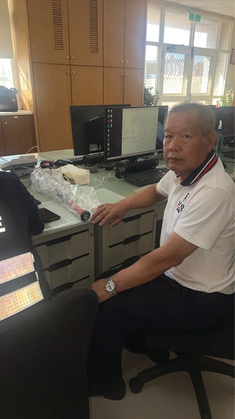 昨天被打傷的芳苑鄉農會理事長林木村。翻攝「彰化縣媒體記者協會」臉書