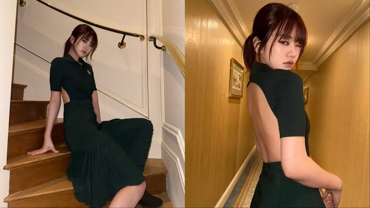 安兪真辣露美背的造型相當吸睛。翻攝安兪真IG