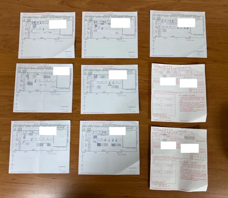 9張匯款每張都要匯10萬，疑似要透過出金方式，讓被害人以為投資真的可以返金。翻攝畫面