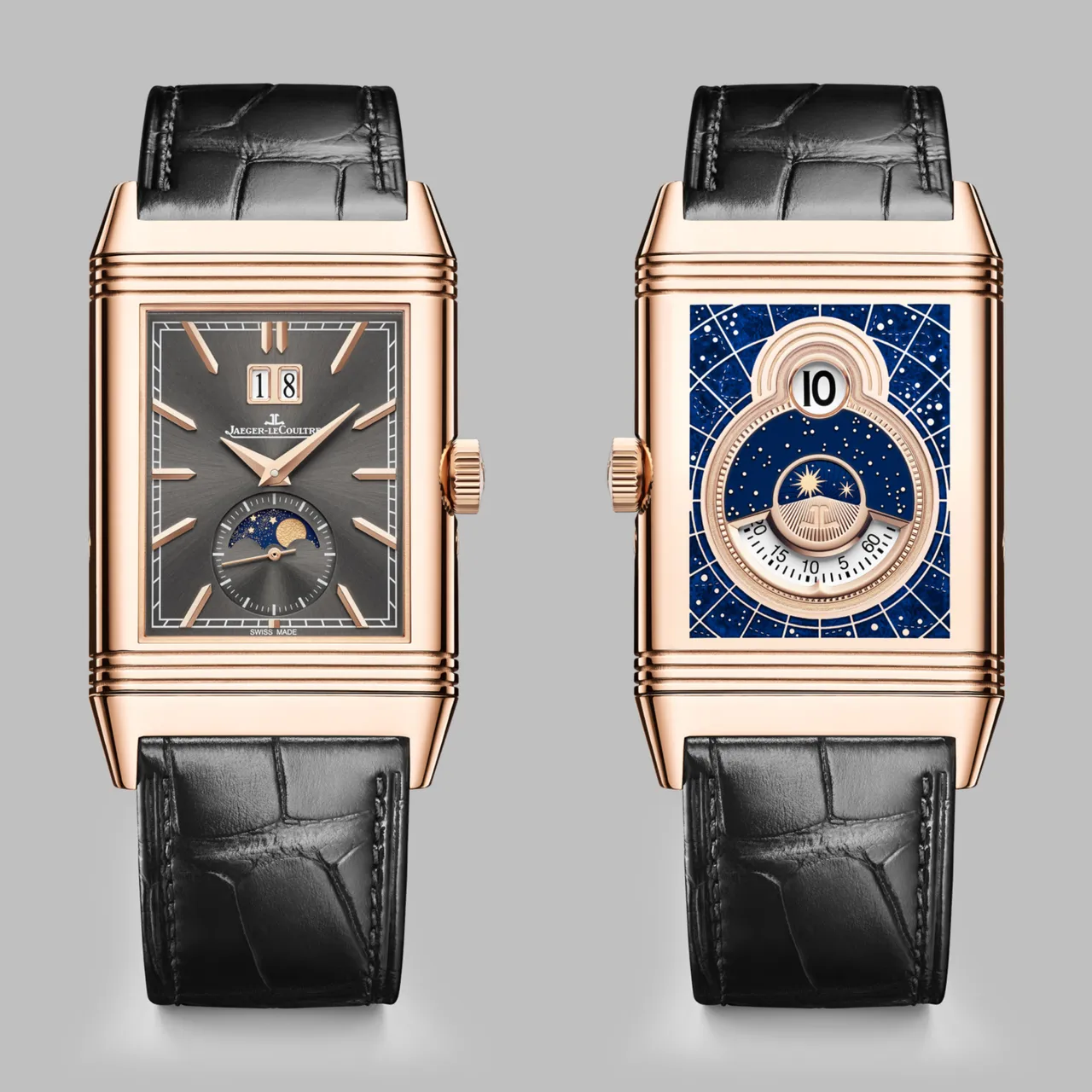 積家翻轉系列九十週年紀念琺瑯腕錶,限量90只,256萬元。品牌提供