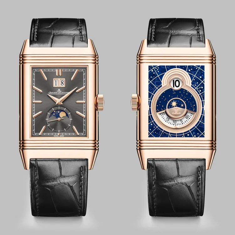 積家翻轉系列九十週年紀念琺瑯腕錶，限量90只，256萬元。品牌提供