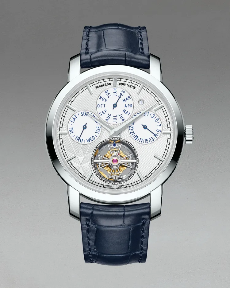 江詩丹頓TRADITIONNELLE陀飛輪萬年曆腕錶。品牌提供