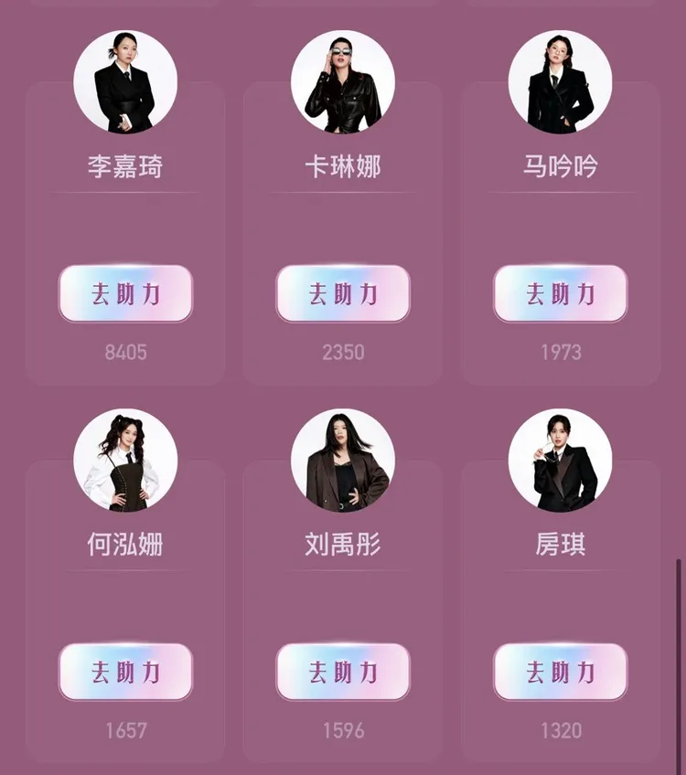 乘風值排名25-30名的姐姐。翻攝《乘風2025》微博