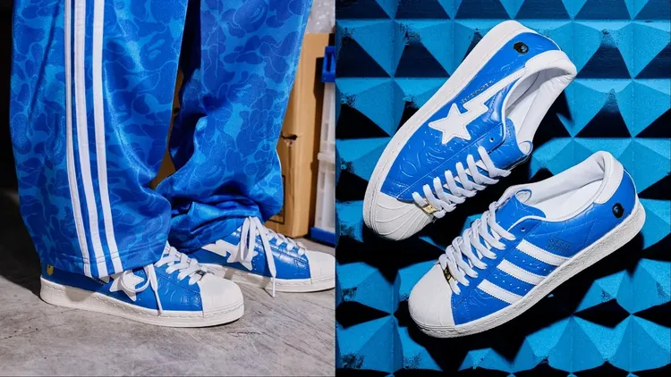 BAPE與愛迪達的聯名鞋鞋身採用ABC SOLID CAMO浮雕工藝凸顯層次變化。品牌提供