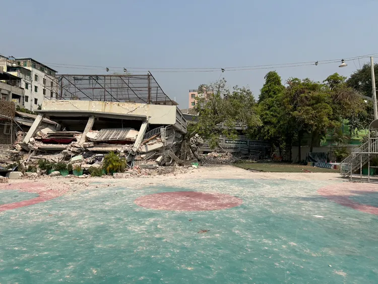 僑委會與台商曝光緬甸地震後慘況。僑委會提供