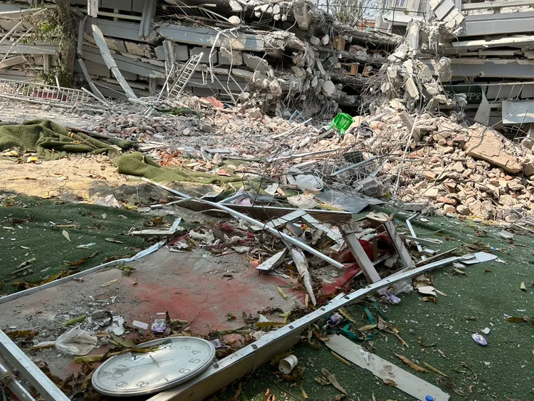 僑委會與台商曝光緬甸地震後慘況。僑委會提供