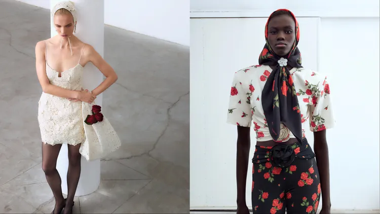 蕾絲頭巾、花卉絲巾融入了品牌血液中的斯拉夫美學基因。品牌提供