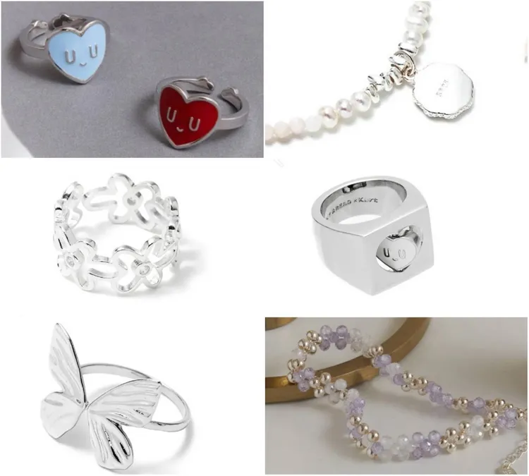 女子所竊取的同款飾品。翻攝畫面