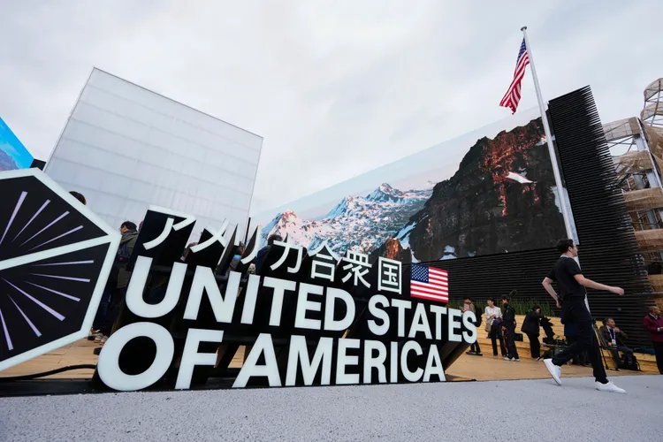 美國館。美聯社