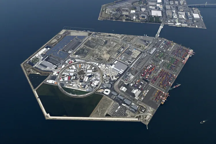 位於大阪市夢洲的會場。美聯社