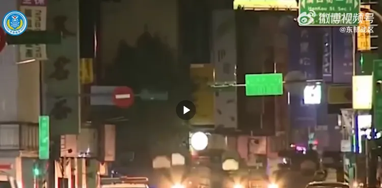 漢口街也成為共軍模擬攻擊目標。翻攝自微博