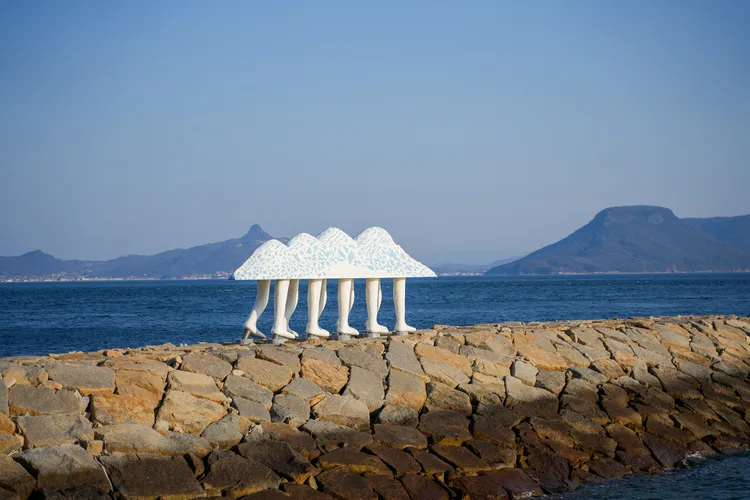 《歩く方舟》創作靈感來自於《舊約聖經》提到的「挪亞方舟」。田欣雲攝影　”Walking Ark” Keisuke Yamaguchi