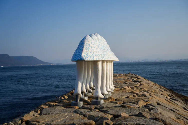 山口啟介在2013年的創作《歩く方舟》。田欣雲攝影　”Walking Ark” Keisuke Yamaguchi