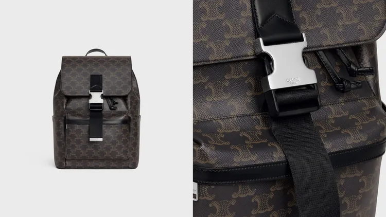 CELINE標誌印花及牛皮革背包，9萬元。品牌提供