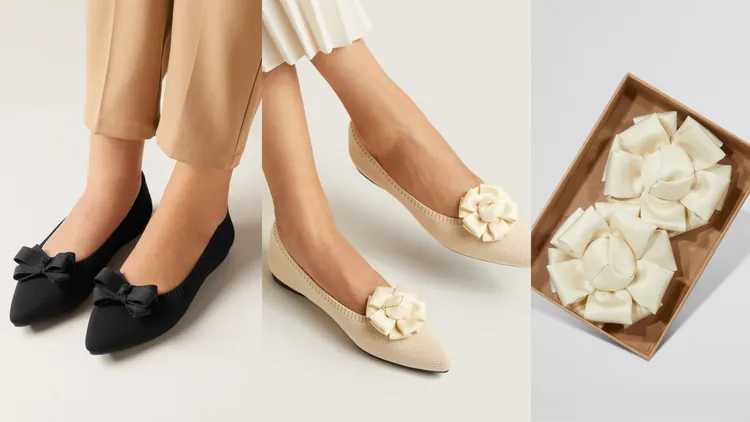 滿額贈的鞋花可自由裝飾在鞋款上。品牌提供