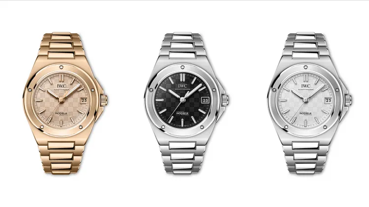 IWC工程師自動腕錶35，35mm，47110自動上鍊機芯，18K紅金錶殼+金色錶盤+18K紅金錶鍊，精鋼錶殼+鍍銀錶盤+精鋼錶鍊，精鋼錶殼+黑色錶盤+精鋼錶鍊，動力儲存42小時，防水深度100米。品牌提供