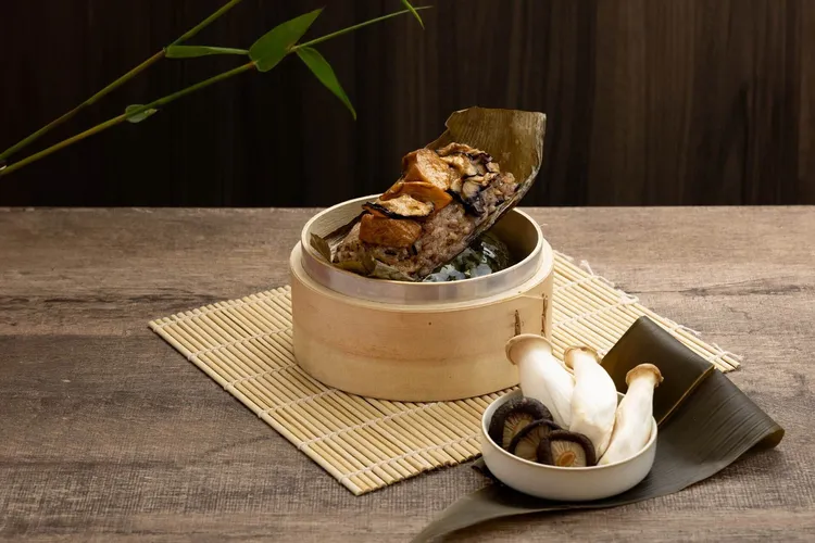 五穀椒麻菌菇粽。業者提供