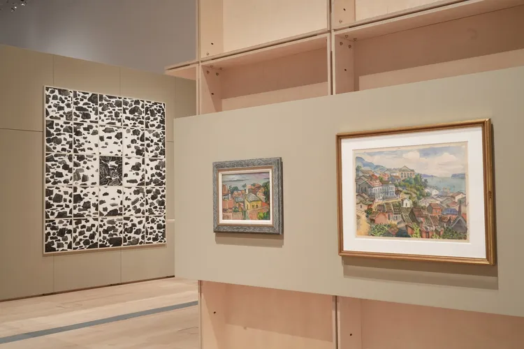 新北市美術館開館推出「往來／照見」典藏研究展等四檔開館展覽。文化局提供