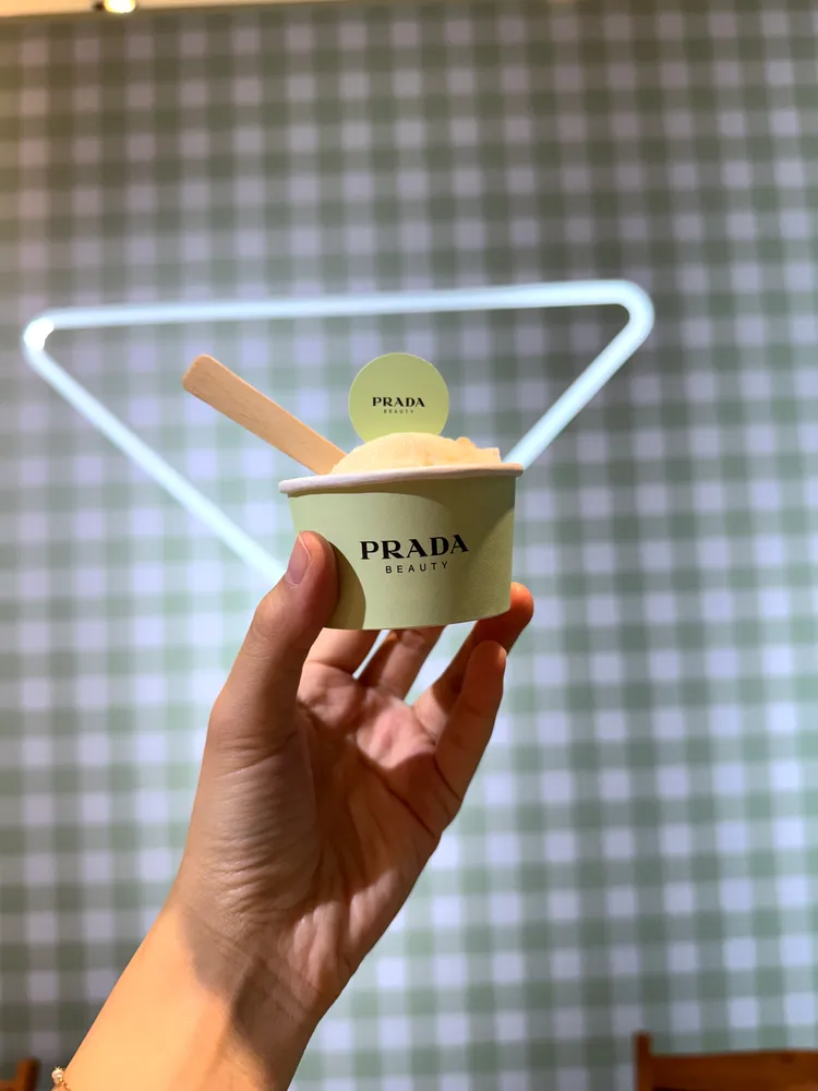 PRADA與Venchi打造的台灣限定Gelato冰淇淋，每日限量150份。張家玲攝