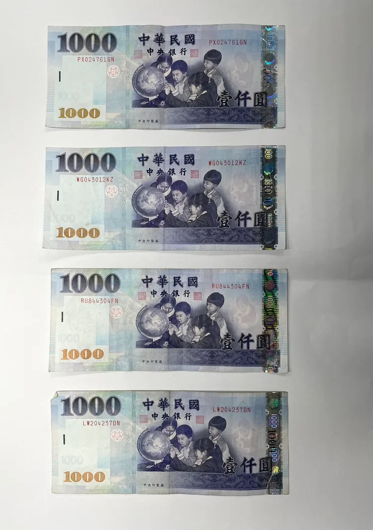 嫌犯花掉2千元，只剩4千元。翻攝畫面