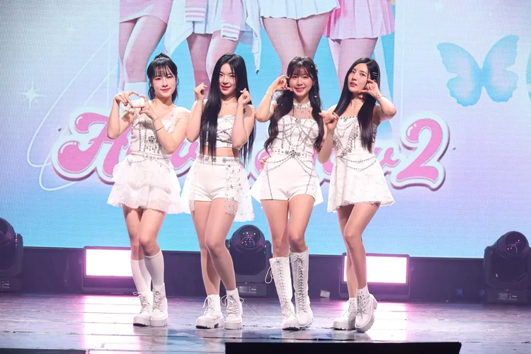 韓籍啦啦隊女孩安芝儇、南珉貞、趙娟週、朴旻曙粉絲見面會。彭欣偉攝