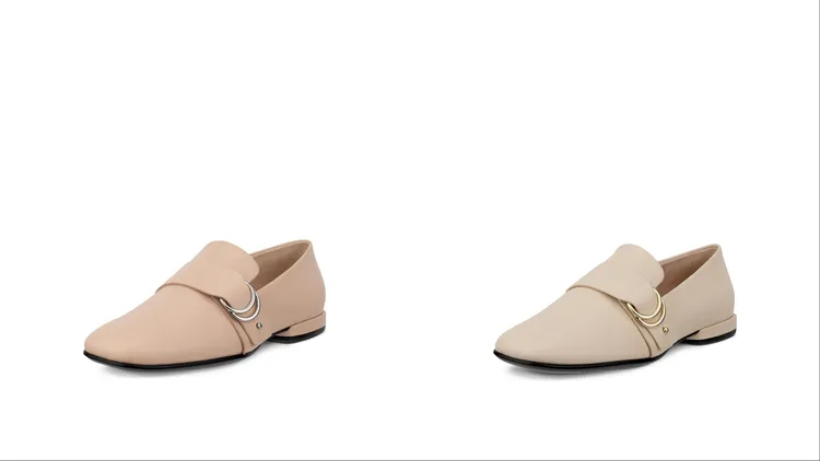 ECCO「ANINE SQUARED」羊皮樂福鞋，各6980元。品牌提供