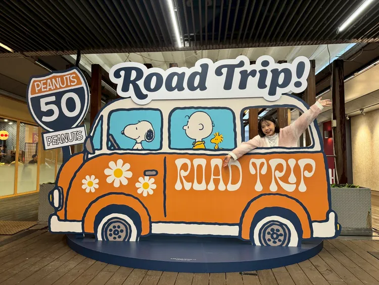 超萌的史努比打卡點現身板橋車站，粉絲high翻。