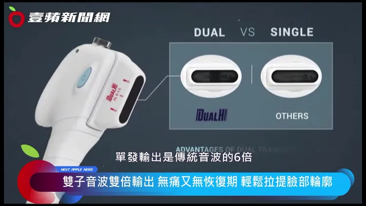 雙子音波探頭具備兩個感測器設計，能同時輸出同等能量，一次達到兩台效果。