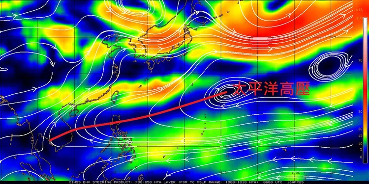 太平洋高壓比原本模式預期的稍強，可能因此影響降雨系統都減弱了。翻攝自鄭明典臉書