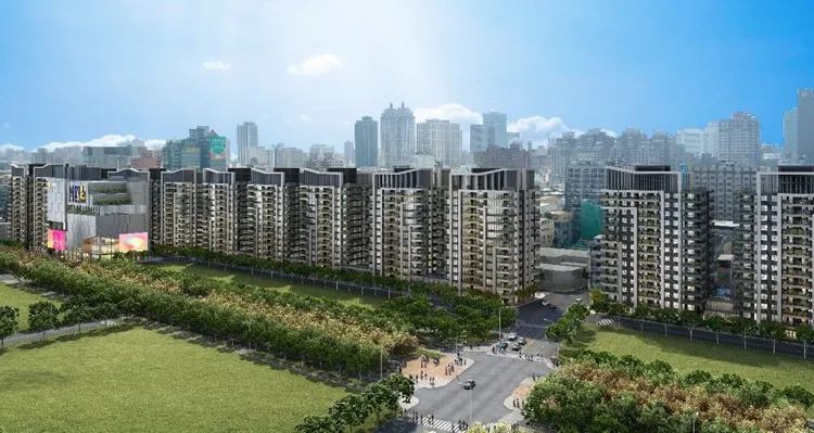 日勝生高雄車站都更案模擬圖。高市府提供