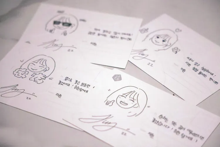 寵粉無極限，河智媛手繪功力首次曝光。品牌提供