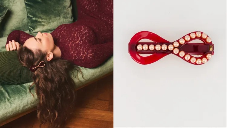 亞歷山卓美麗交疊珍珠仕女夾，6400元。品牌提供