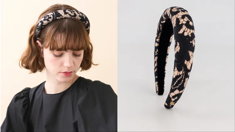 亞歷山卓古典蕾絲厚髮箍，8300元。品牌提供