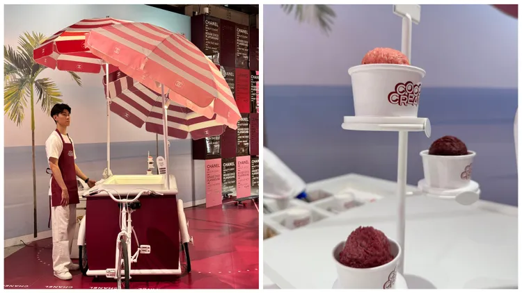 可愛的冰淇淋攤位。張家玲攝