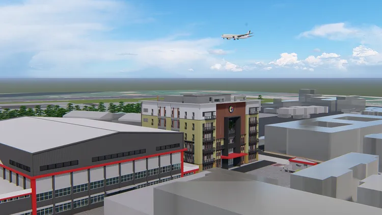 空勤未來位於松機的駐地棚廠示意圖。空勤提供