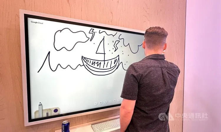 Google的影片生成模型Veo，隨手畫作能生成精美電影海報。中央社