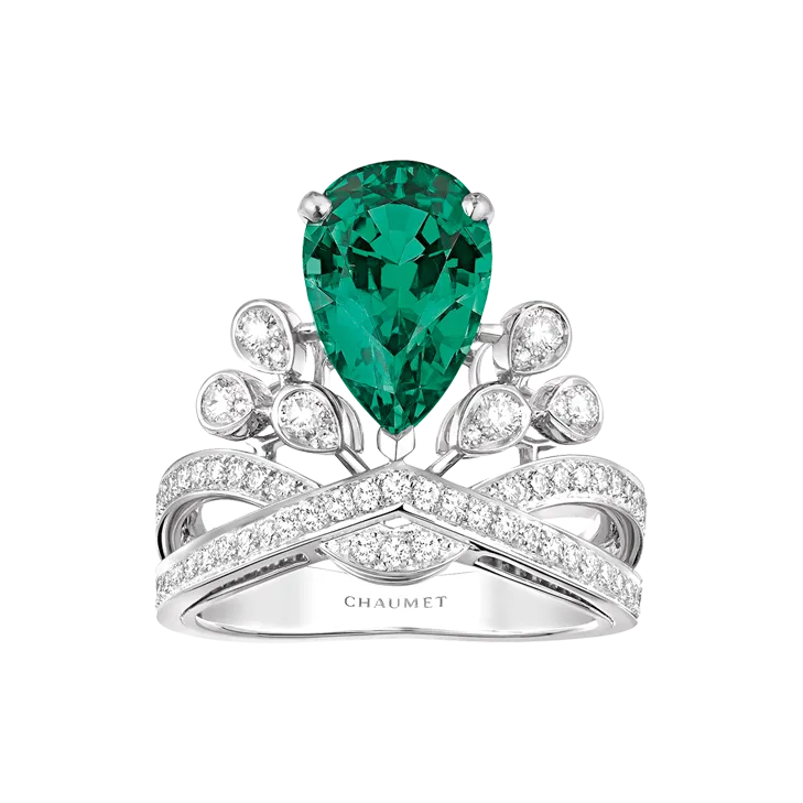 Joséphine Aigrette Impériale 鉑金戒指。品牌提供