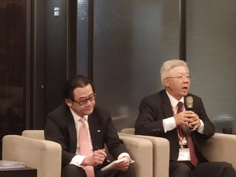 台新金及新光金雙方則於今晚召開記者會，對外說明合併後的各項細節。許麗珍攝