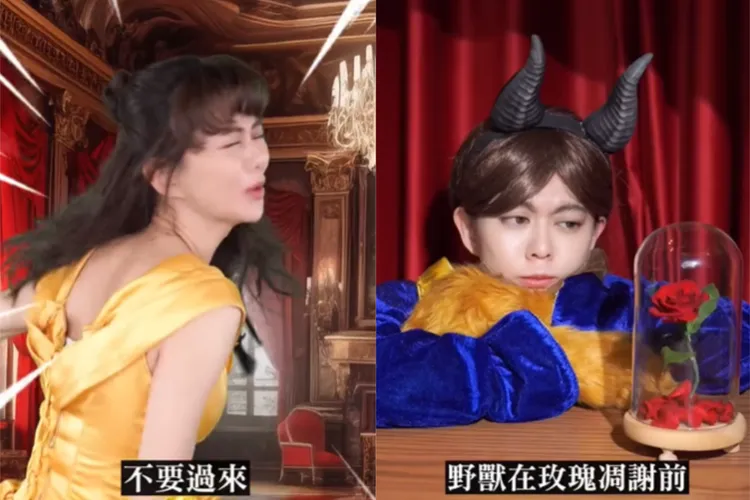 白癡公主化身美女與野獸，請教戀愛達人謝盈萱如何保養秀髮。