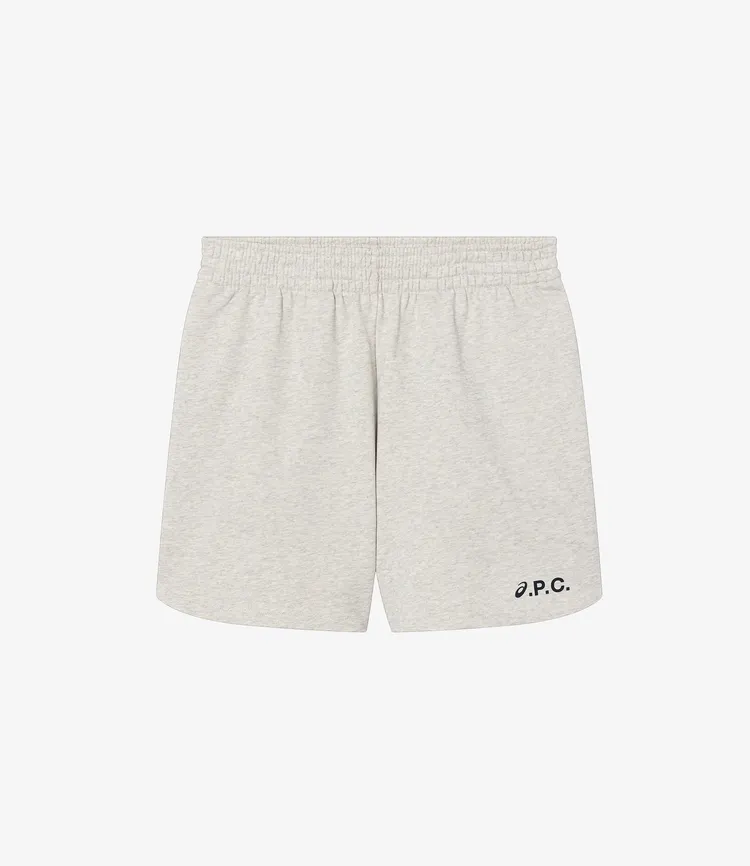 A.P.C. x ASICS聯名系列淺灰有機棉短褲，6500元。品牌提供