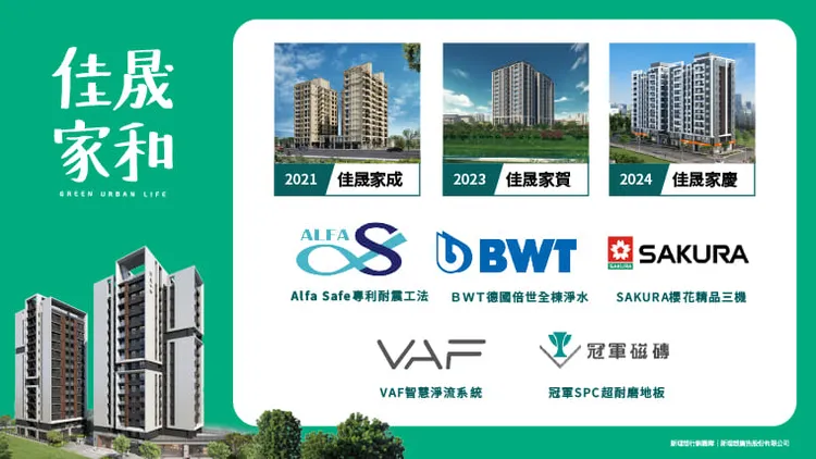 佳晟台南建案及建材展示。